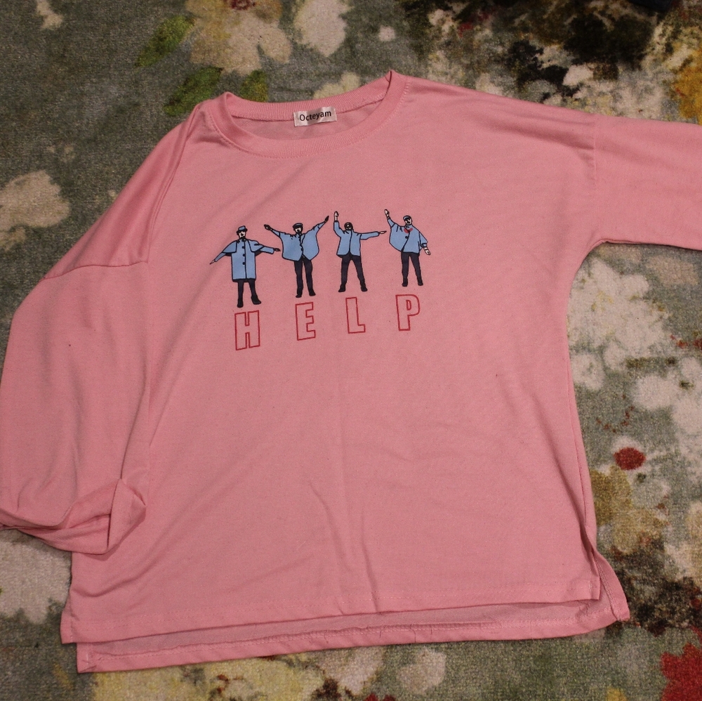 Pink Graphic HELP tshirt